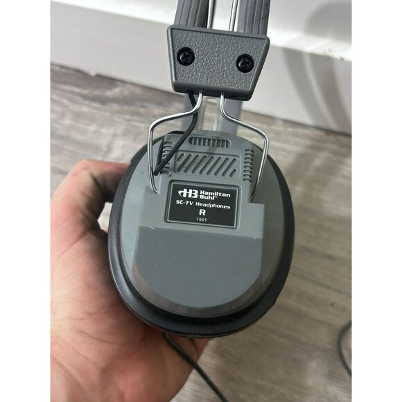 Hamilton Buhl SC-7V Wired Stereo Headphone With Mic Over-the-ear Silver Gray - Picture 3 of 4